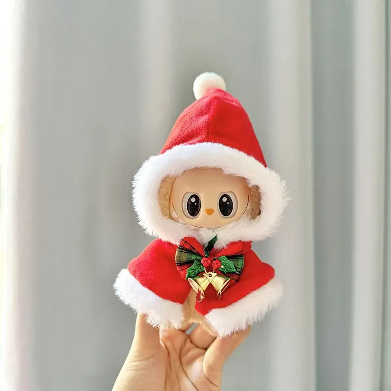 17cm Labubu Idol Dolls Clothes - Kpop EXO DIY Accessories, Cute Mini Plush FEAR Hoodie Se