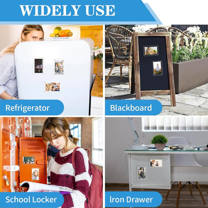 Acrylic Magnetic Photo Frames – 6x9cm Double-Sided Clear Fridge Display Frame, Home Decor Magnet (2.46x3.54 Inch)