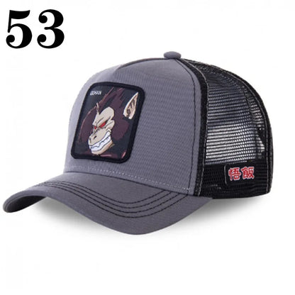 Dragon Ball Anime Baseball Cap - Goku Vegeta Buu Mesh Hip Hop Hat for Summer Casual Wear
