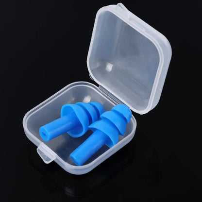 Reusable Waterproof Silicone Earplugs – Noise Reduction for Sleeping, Swimming, Surfing & Snorkeling with Storage Box