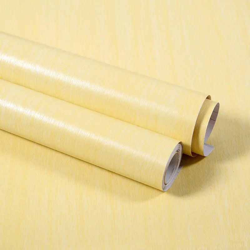 Self-Adhesive Waterproof Wood Grain Vinyl Wallpaper Roll – PVC Wall Sticker for Furniture Renovation & Bedroom Home Decor