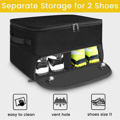 Car Trunk Organizer Golf Shoe Bag – Collapsible Outdoor Trunk Accessory with Portable Golf Ball Box, Unisex