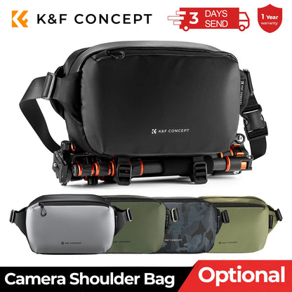 K&F CONCEPT 10L Camera Shoulder Bag - Lightweight Travel Sling Bag for Cameras & DJI Drones