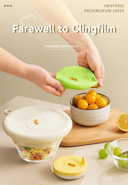 Reusable Silicone Stretch Lids – Self-Sealing Universal Covers for Bowls, Pots & Pans