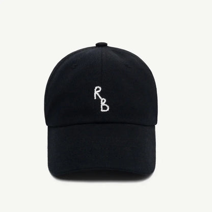 Monogram Cotton Baseball Cap - Hand-Dyed Soft Fabric Embroidered Letter Dad Hat