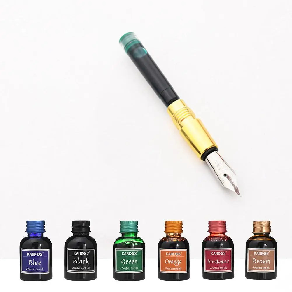 Pure Colorful Fountain Pen Ink — High-Quality 20/30/70ml Refill for Calligraphy, Writing & School Stationery