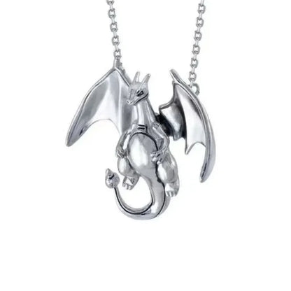 Pokemon Charizard Anime Pendant Necklace — Fashion Hip Hop Rock Punk Jewelry for Men & Women, Birthday Gift