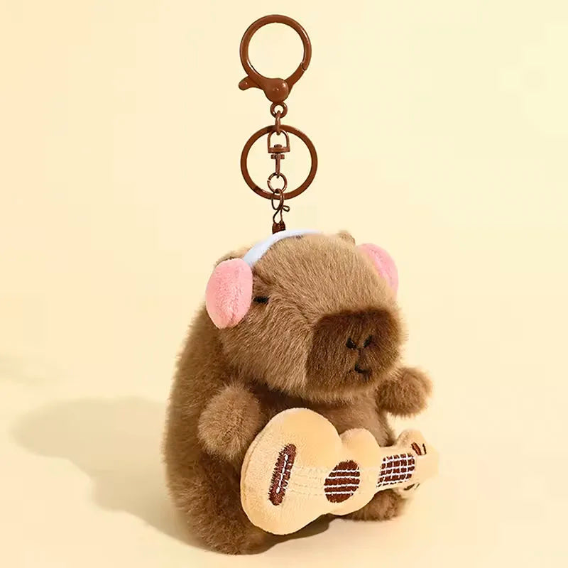 Kawaii Plush Capybara Keychain – Cute Cartoon Capybara Pendant Backpack Accessory