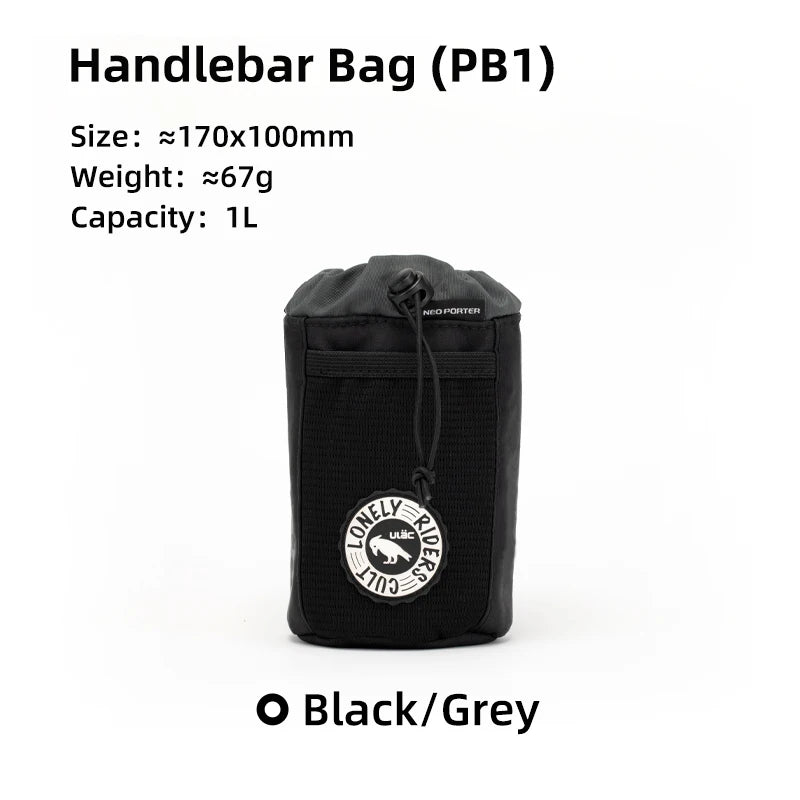C-HOLD Bike Handlebar Stem Bag — Insulated Water Bottle & Snack Storage Pouch for Touring, Commuting, Bikepacking