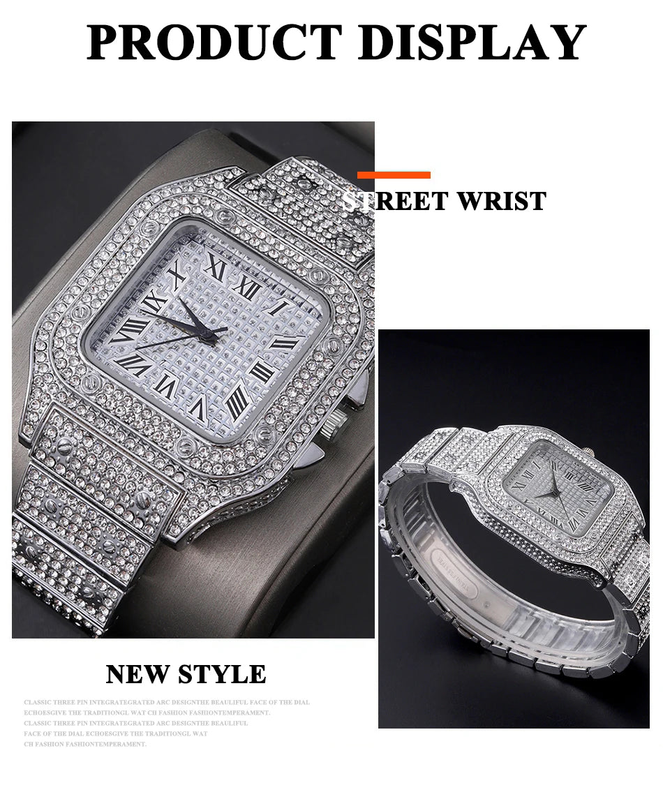 Luxury Silver Stainless Steel Quartz Watch for Men – Dainty Business Casual Wristwatch