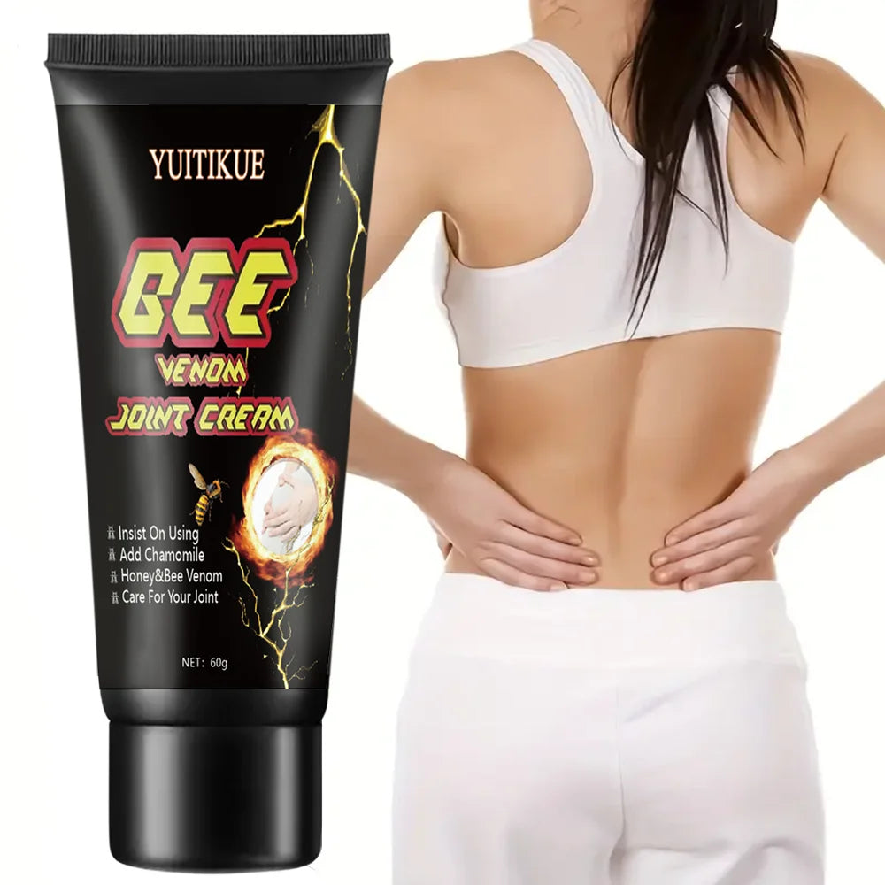 Bee Venom Joint Massage Cream – 60g Warming Moisturizing Balm for Knees, Elbows & Shoulders, Non-Sticky Formula