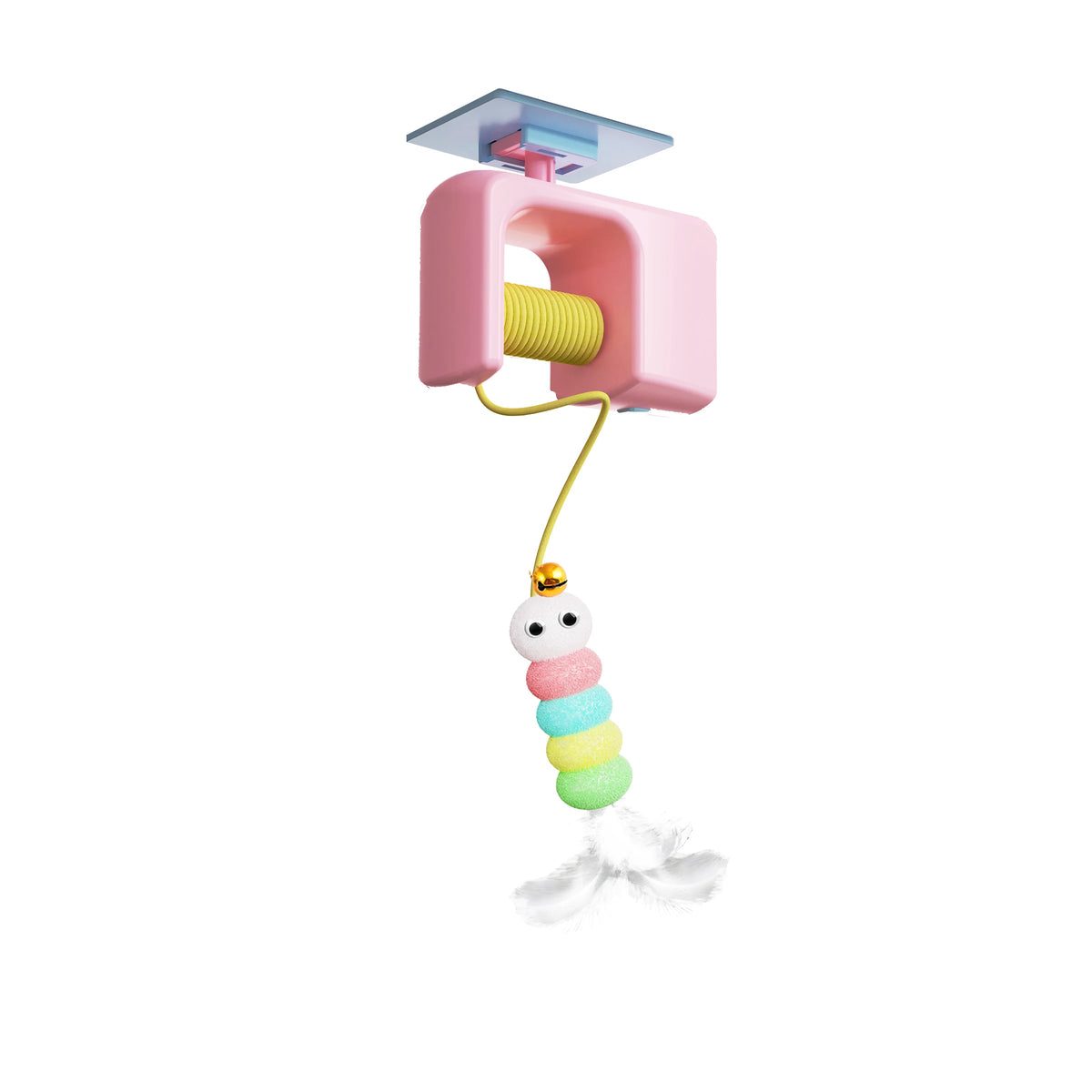 Interactive Flying Bird Cat Toy - Rechargeable Automatic Hanging Door Toy with Elastic Rope for Hunting & Stress Relief