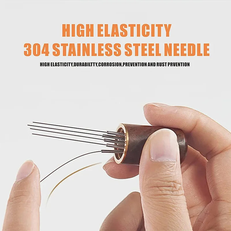 Stainless Steel Needle Distributor Coffee Tamper – Espresso Mixer, Leveler & WDT Tool for Barista Accessories