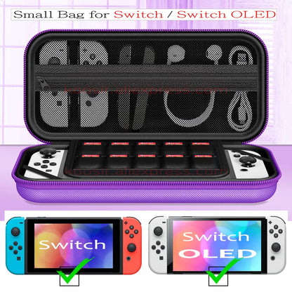 Cute Carrying Case for Nintendo Switch — Hard Shell Storage & Shoulder Bag for Switch OLED Console & Accessories