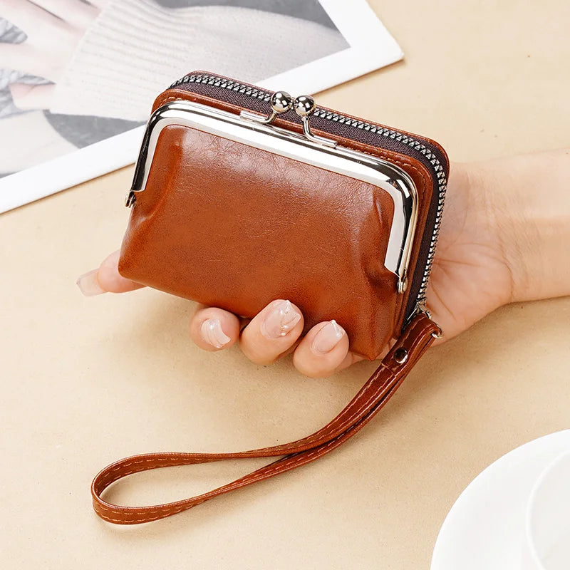 Lonny 4-Inch Zip-Up Card Holder – Women’s Buckle Coin Purse Clutch, Cross-Border Supply