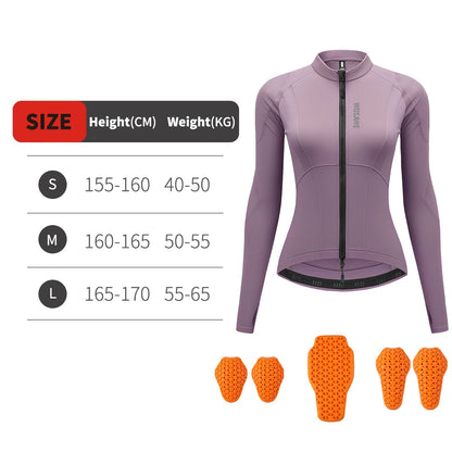 WOSAWE Women’s Motorcycle Jacket — CE Certified Body Armor, Summer Motocross & Downhill Riding Gear with Reflective Protection