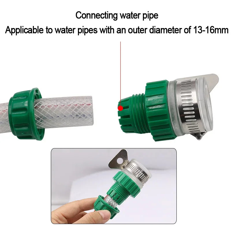 Universal Water Faucet Hose Adapter - Quick-Connect Plastic Tap Fitting for Car Washing and Garden Irrigation
