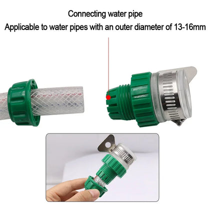 Universal Water Faucet Hose Adapter - Quick-Connect Plastic Tap Fitting for Car Washing and Garden Irrigation