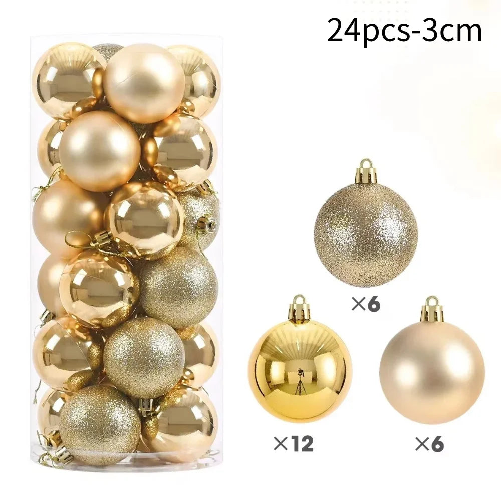 50PCS Christmas Tree Ornaments – Hanging Balls Baubles for Xmas 2025 Home Decor & 2026 New Year Gifts