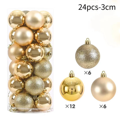 50PCS Christmas Tree Ornaments – Hanging Balls Baubles for Xmas 2025 Home Decor & 2026 New Year Gifts