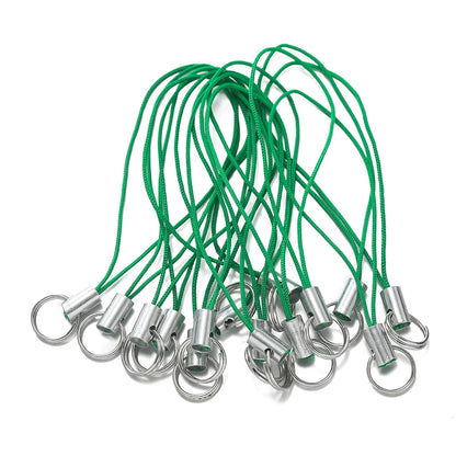 20/50pcs Polyester Lanyard Cord - Double Jump Ring Rope for Keychains, Phone Straps, DIY Crafts & Jewelry Making