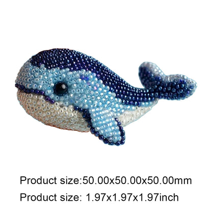 Creative Beaded Embroidery Kit - Cute Ocean Animal DIY Beadwork Set for Beginners, Relaxing Craft & Decorative Projects