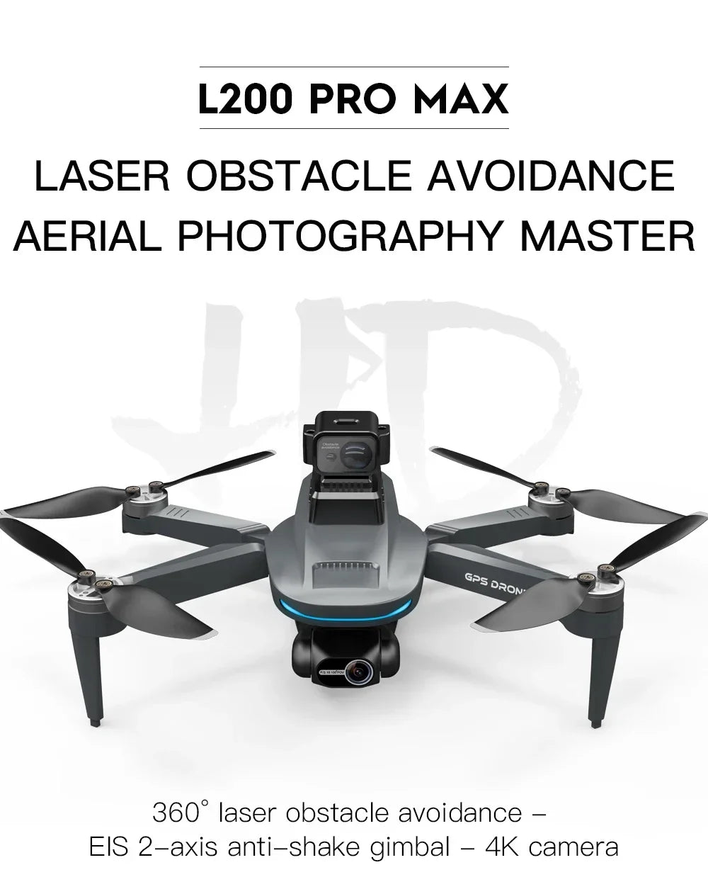 L200 PRO MAX Drone – GPS, Brushless Motor, 4K HD Camera, 2-Axis Gimbal, 360° Obstacle Avoidance FPV RC Quadcopter