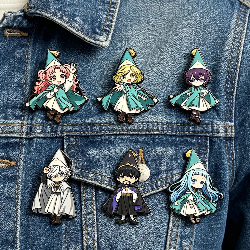 Witch Hat Atelier Enamel Pin Set - 6PCS Chibi Anime Brooch Collection for Backpacks, Bags & Fans