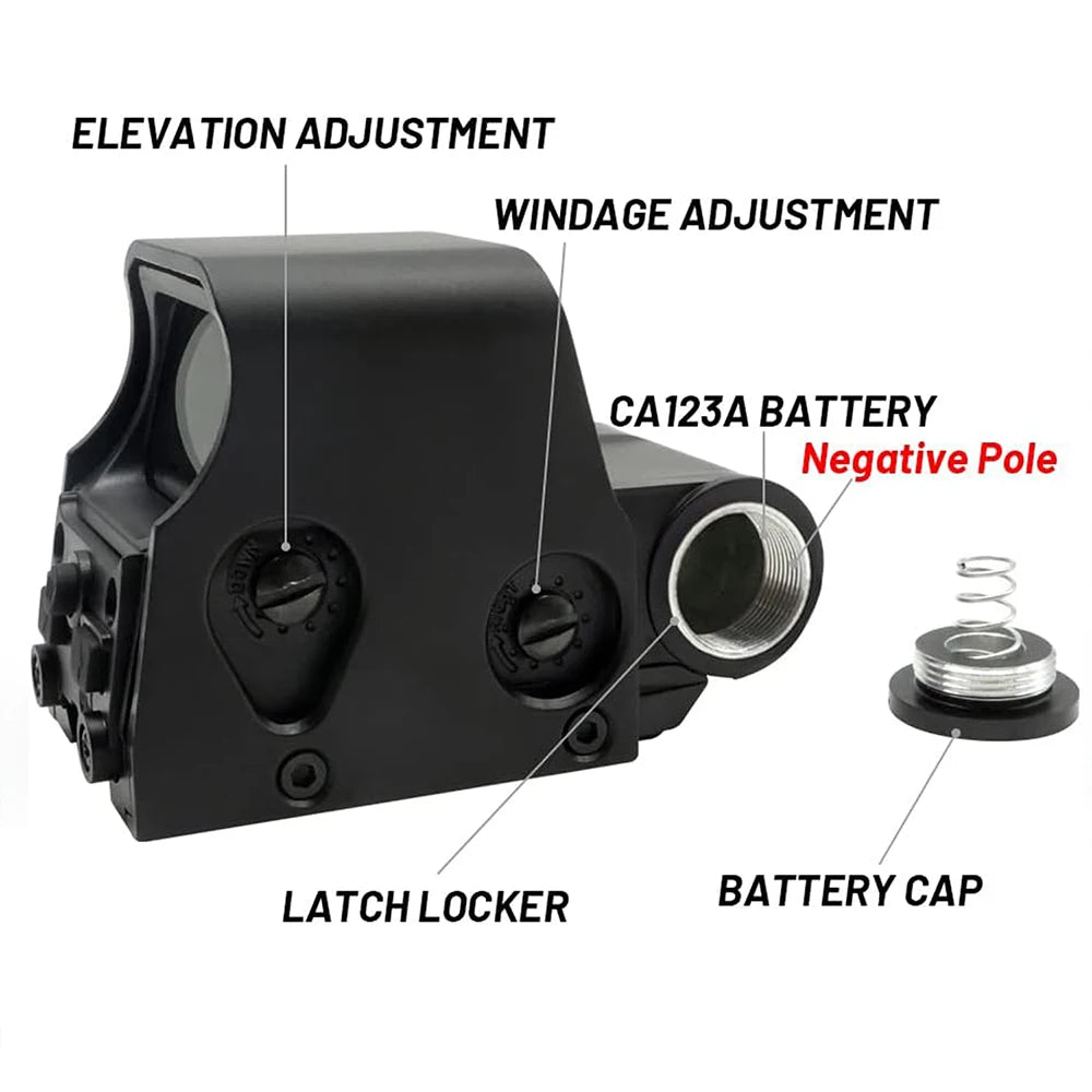 553 Holographic Sight – Red & Green Dot Optics Reflex Riflescope, Fits 20mm Rails, Ideal for Hunting Scopes