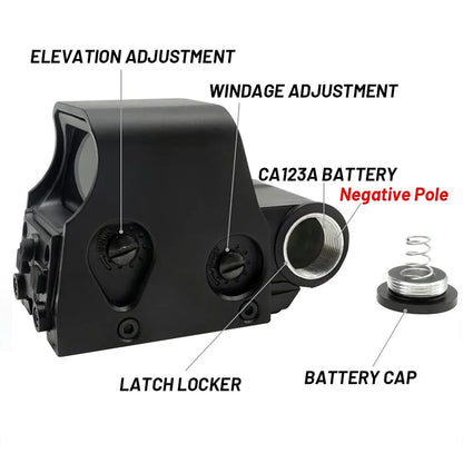 553 Holographic Sight – Red & Green Dot Optics Reflex Riflescope, Fits 20mm Rails, Ideal for Hunting Scopes