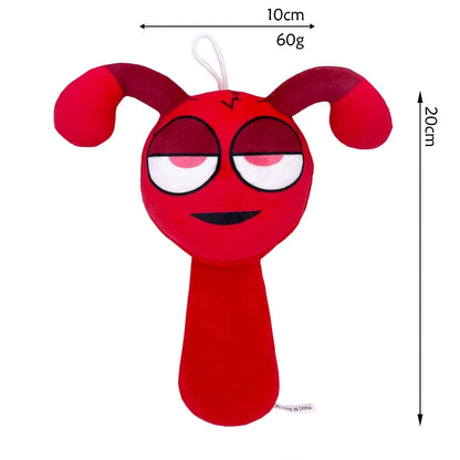 Sprunki Plush Toy Set Soft Cartoon Stuffed Animal Plushies Collectible Game Character Dolls Gift for Fans Birthday & Christmas Present