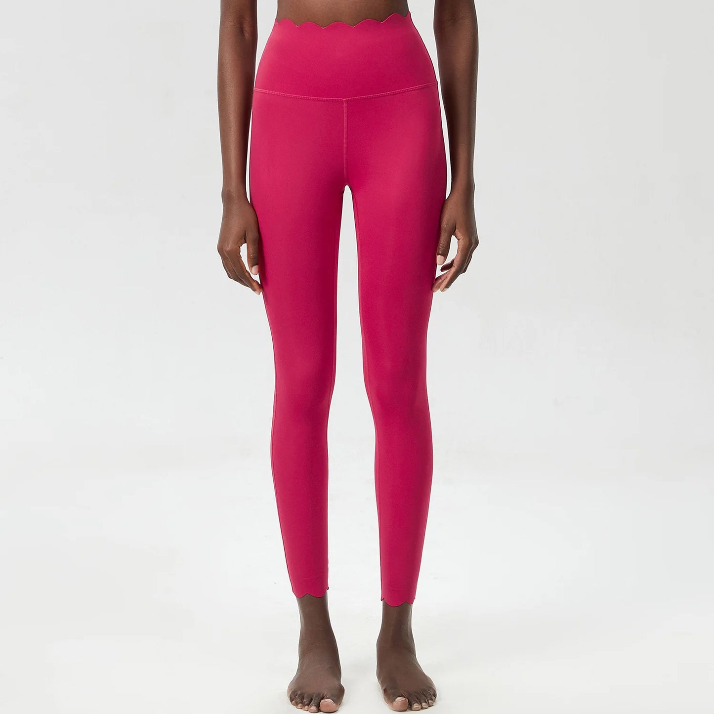 Women’s High Waist Sports Leggings – Solid Color Soft Yoga Pants & Breathable Gym Tights