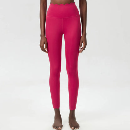 Women’s High Waist Sports Leggings – Solid Color Soft Yoga Pants & Breathable Gym Tights