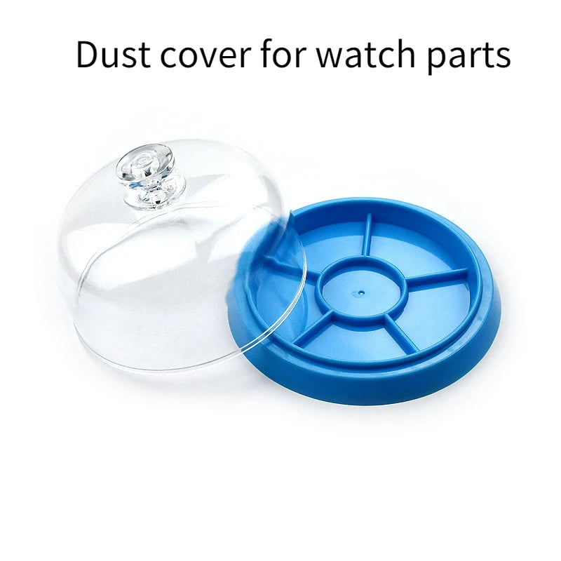 Keep Your Watches Safe: 6-Slot Dust Cover Tray for Watch Movement Repair - Essential Jewelry Tool Protector for Watchmakers
