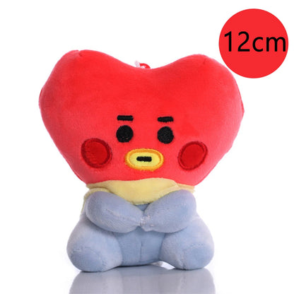 BT21 Cartoon Plush Toy Pendant - Shooky, Mang, Cooky & Tata Keychain, Phone Charm and Backpack Accessory Gift