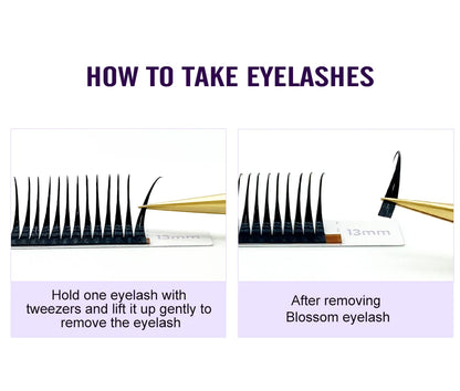 NATUHANA 0.07mm Wet Eyelash Extensions – Manga Wispy Spikes & Premade Fans for Cosplay & Volume