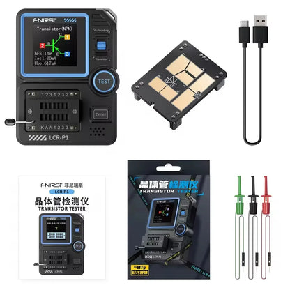 FNIRSI LCR-P1 Transistor Tester - Multifunctional LCR ESR Meter for Diode, Triode, Capacitance & Resistance Testing