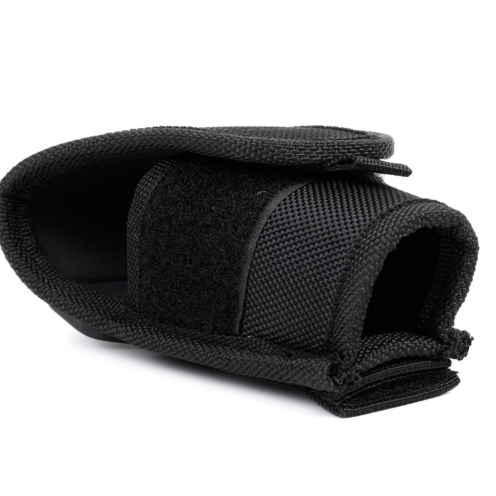 Tactical Flashlight Holster - Nylon MOLLE Torch Pouch with Waist Belt Pack for Hunting & Camping