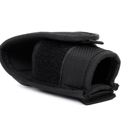 Tactical Flashlight Holster - Nylon MOLLE Torch Pouch with Waist Belt Pack for Hunting & Camping
