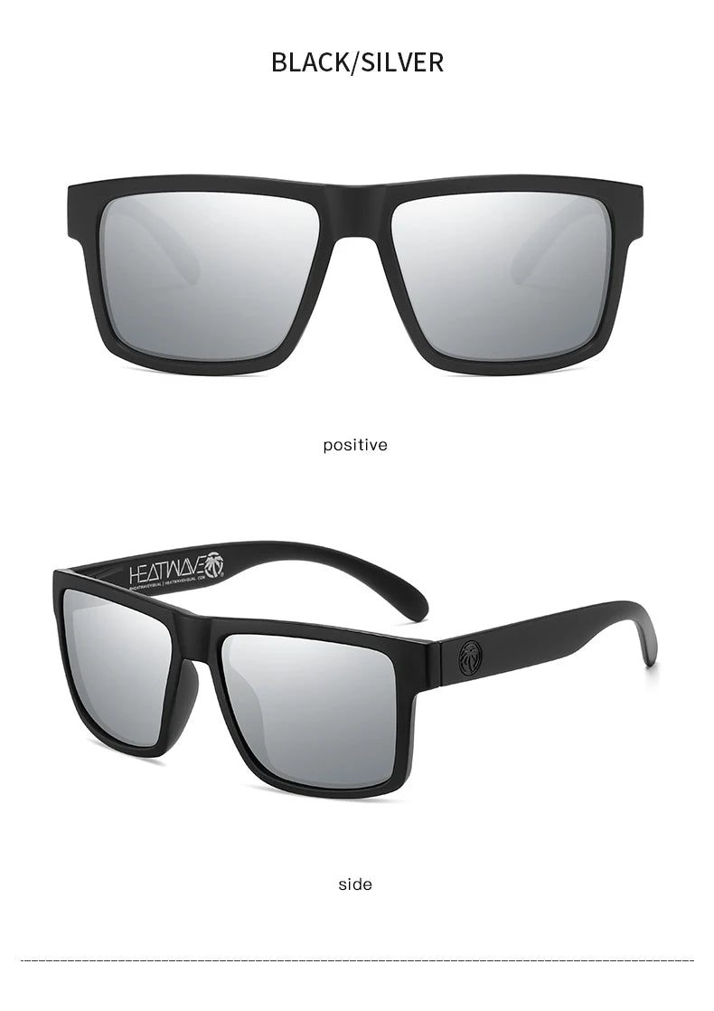 2024 New Heat Wave Luxury Polarized Sunglasses – Square Conjoined Lens, UV400 Protection for Men & Women