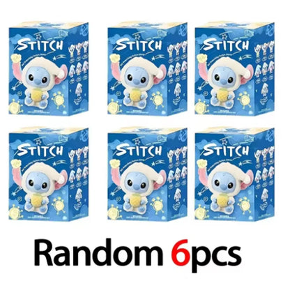 Miniso Disney Stitch Blind Box — “Eat Something Before Sleep” Vinyl Plush Doll Pendant, Surprise Gift Toy