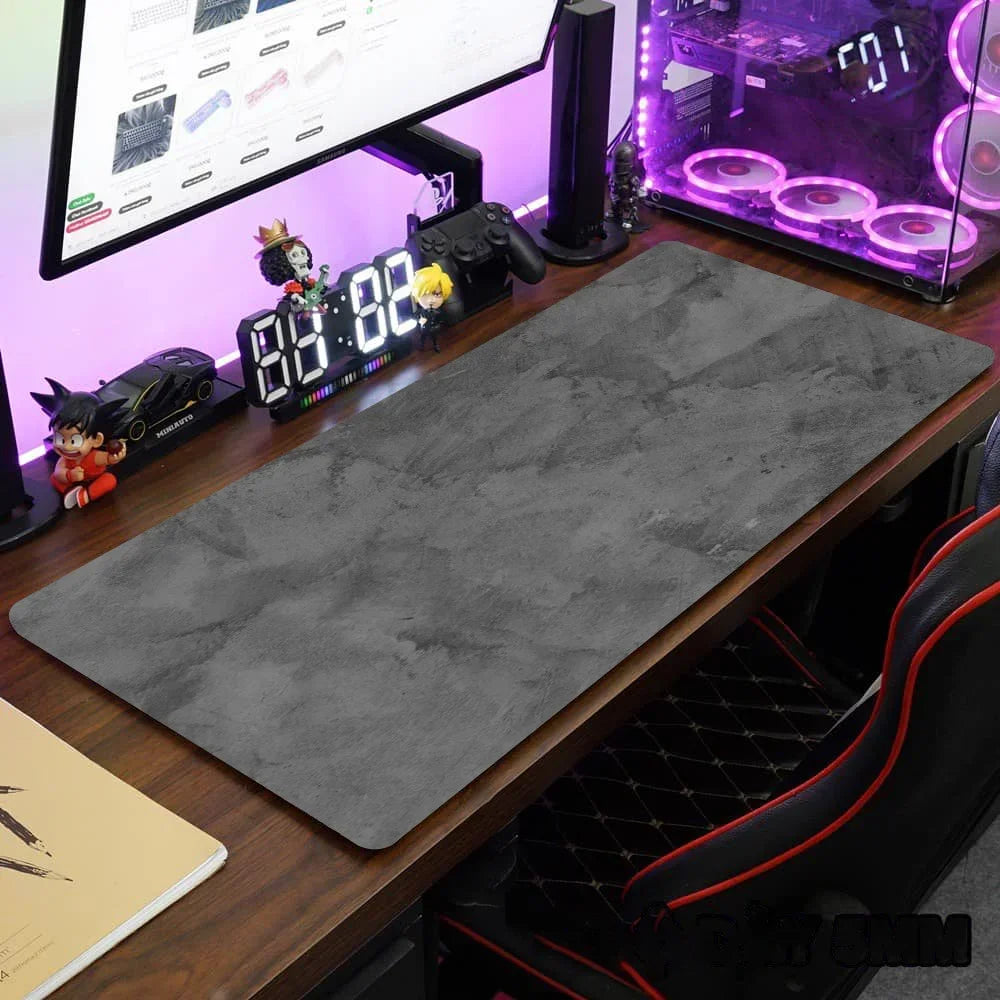 Large 900x400mm XXL Overlock Desk Mat – Grey Gaming Mouse Pad & Keyboard Mat for Desktop Accessories