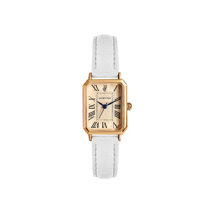 Retro Digital Square Dial Watch - Fashionable Quartz Leather Strap Wristwatch For Women Gift Casual Style