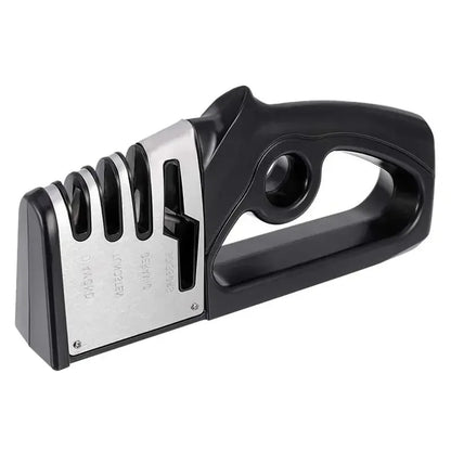 4-in-1 Kitchen Knife Sharpener - Multifunctional Handheld Tool for Knives and Scissors with Non-Slip Base
