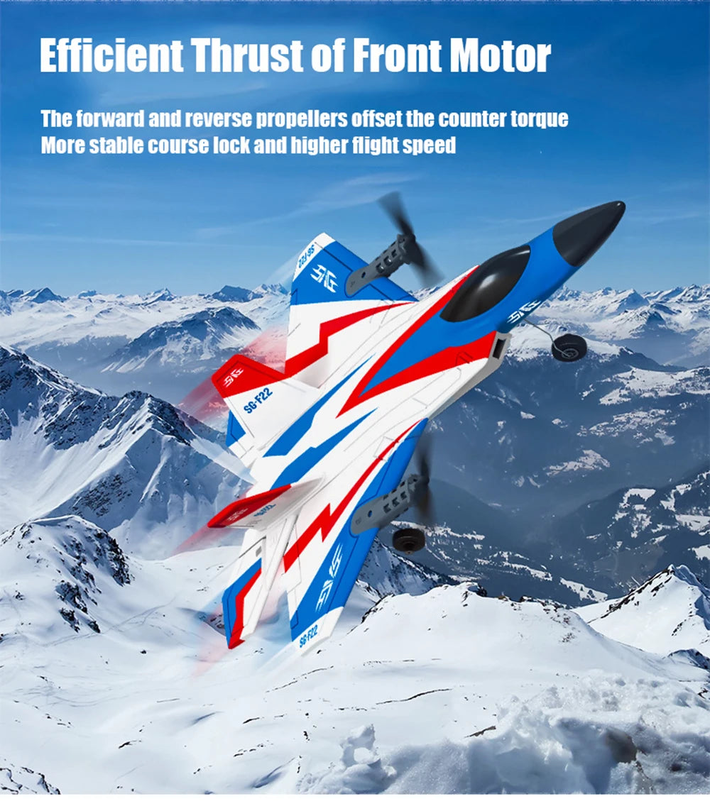 RC F22 Stunt Plane — 2.4G Remote Control 3D Glider Airplane EPP Foam Toy for Kids