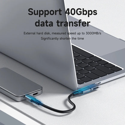 Hagibis 240W USB-C to USB-C Adapter — 40Gbps 8K 60Hz USB4 Converter, 90° for Thunderbolt 4/3, MacBook, iPhone 16 Pro & Tablet