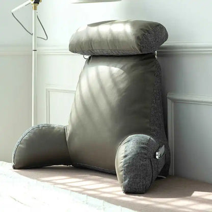Triangle Reading Pillow – Cooling Latex Wedge Cushion, Removable & Washable Backrest for Sofa & Bed