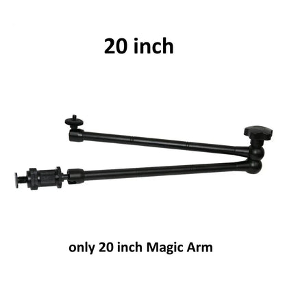 7/11/20 Inch Metal Articulating Magic Arm – Super Clamp Stand for DSLR Camera & Photo Studio Accessories