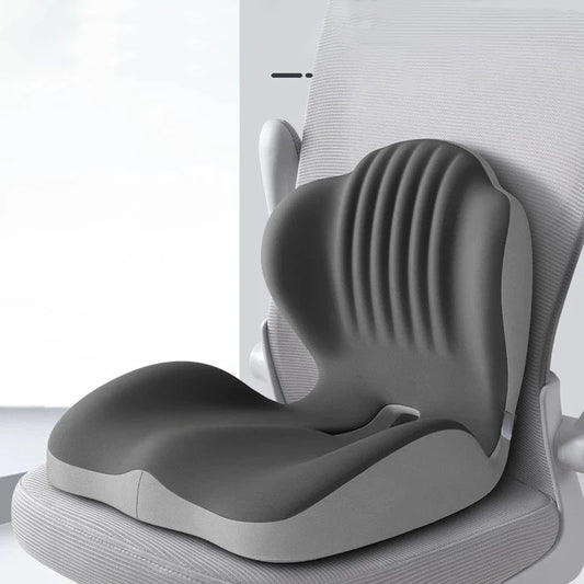 Memory Foam Truck Seat Cushion – L-Shaped Ergonomic Design with Lumbar Support Pillow for Drivers