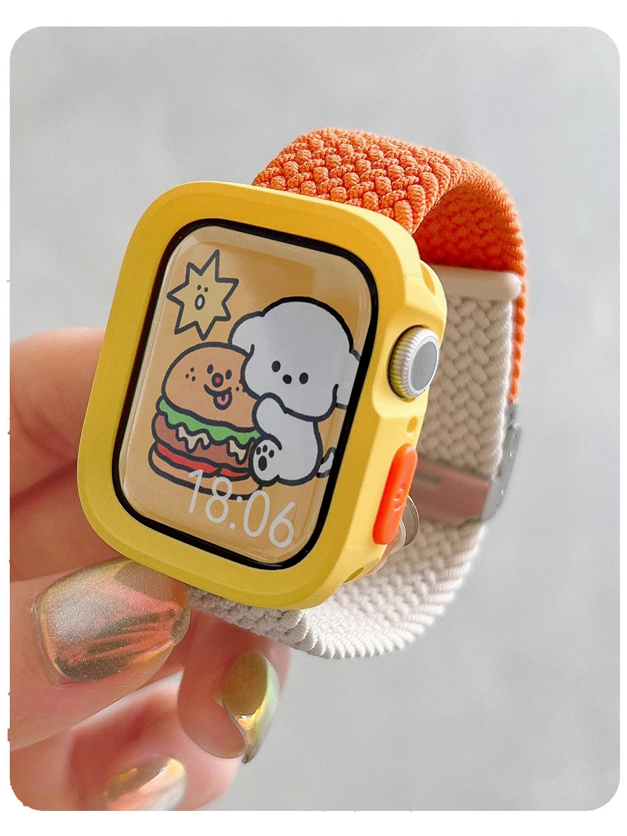 Candy Silicone Apple Watch Case & Strap - Protective Band Cover for Series 11 10 9 8 7 SE 6 5 4 Ultra 49mm 45mm 41mm 44mm 40mm